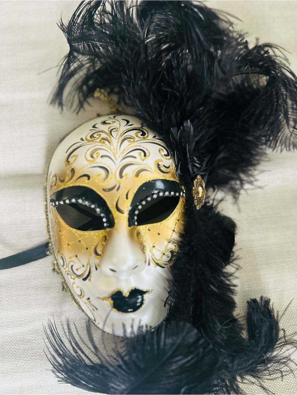 Venetian Carnival Volto Masquerade Mask - Made in Italy